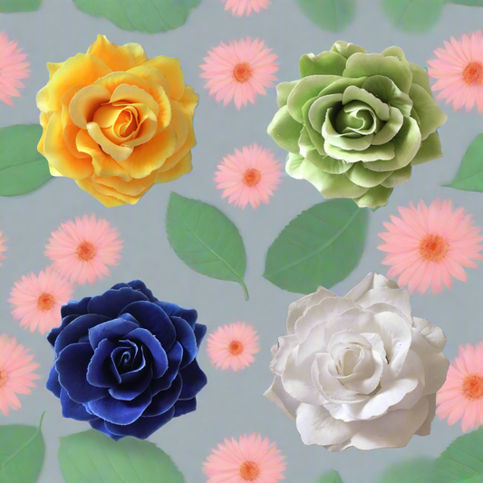 ROSALIE - rose hair flower clip - various colours