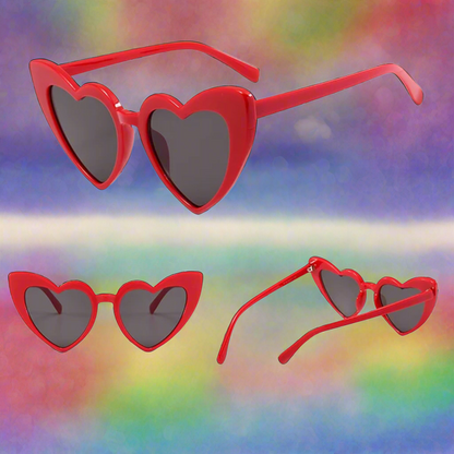 HEART sunglasses - Red 400UV