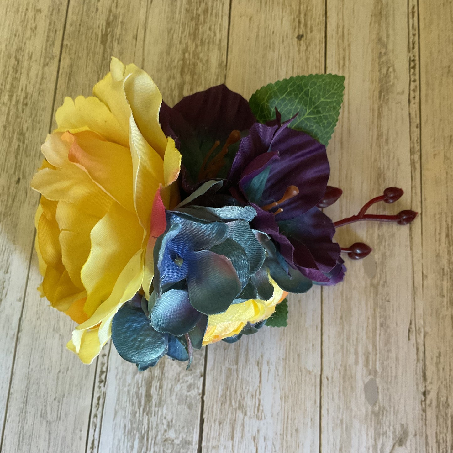 TAMARA - large flower cluster - yellow - purple & blue