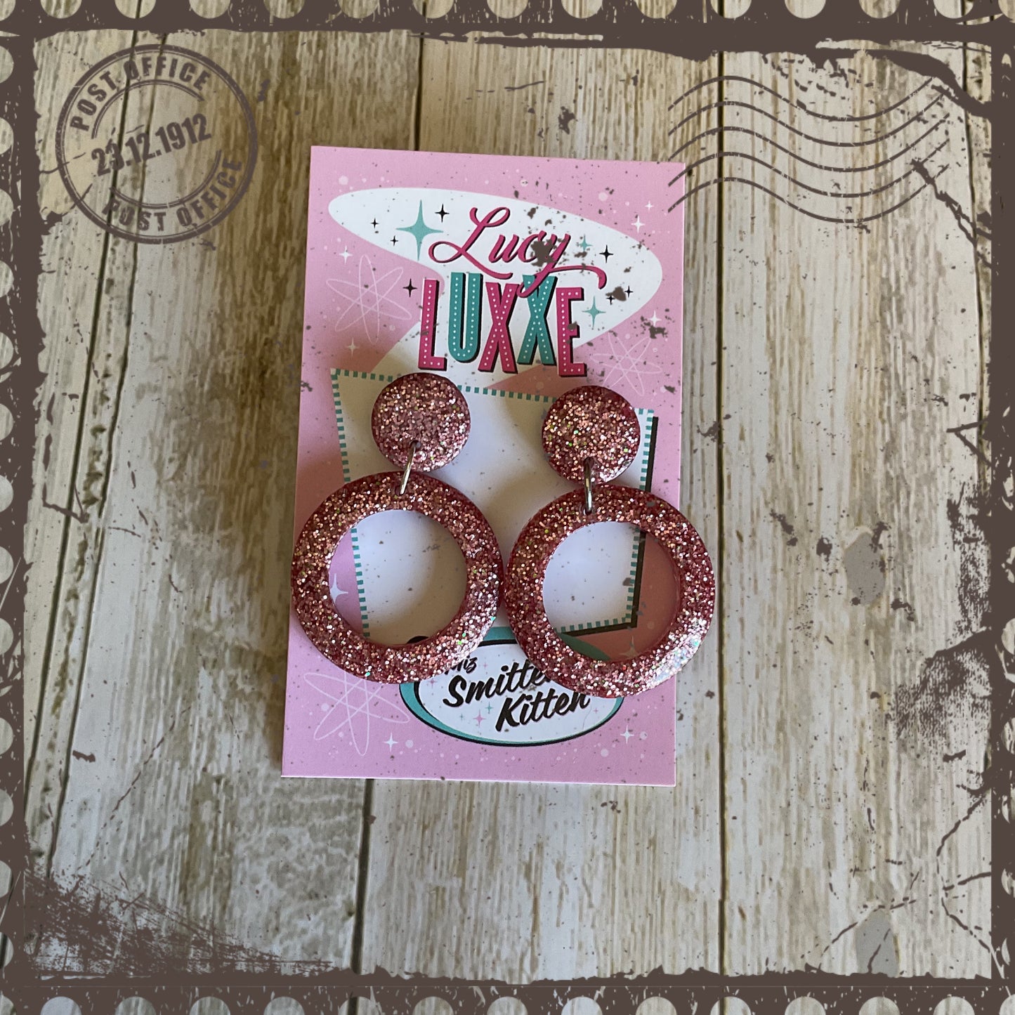 Dolly - glitter hoop earrings - various colours