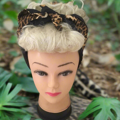 LEOPARD  - vintage inspired do-rag