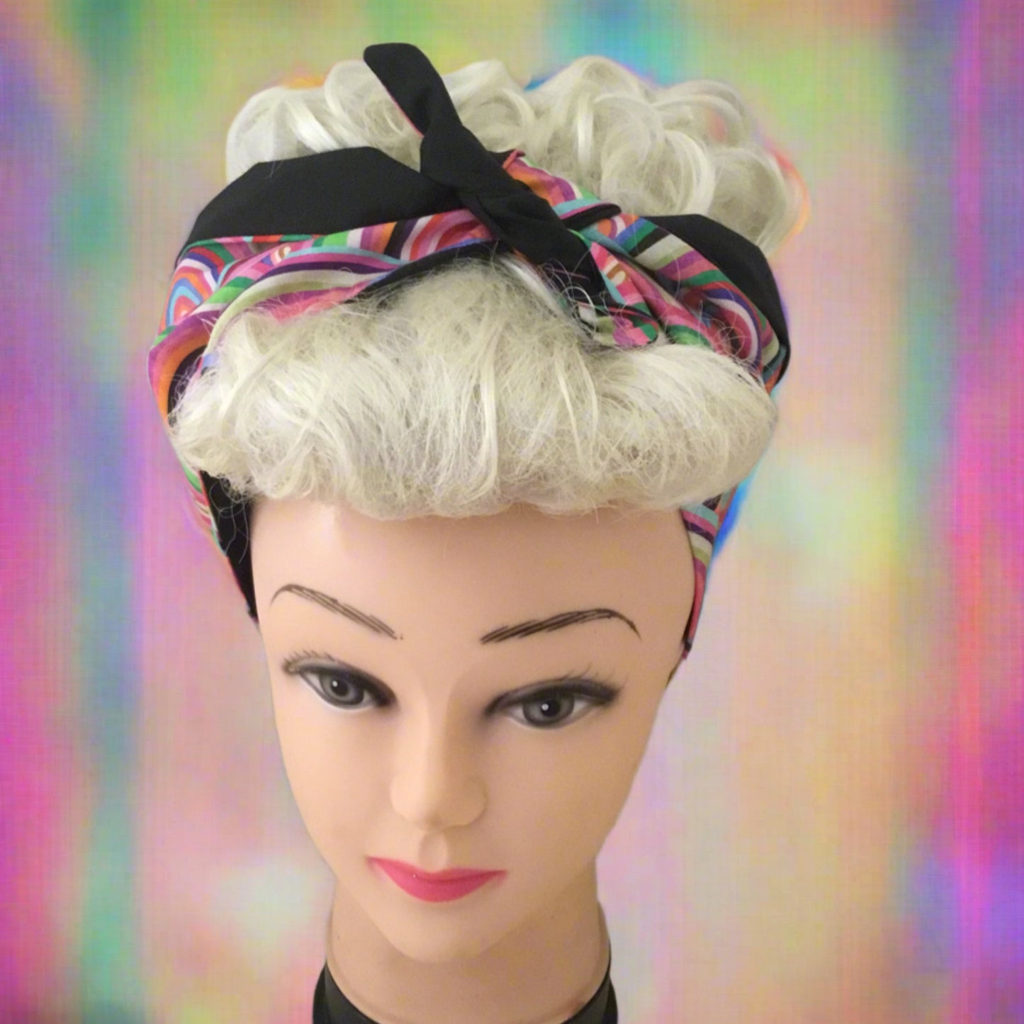 PSYCHEDELIC RAINBOW - Vintage inspired do-rag