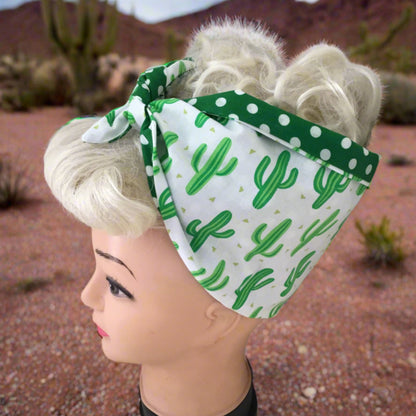 GREEN CACTUS 🌵 - vintage inspired do-rags