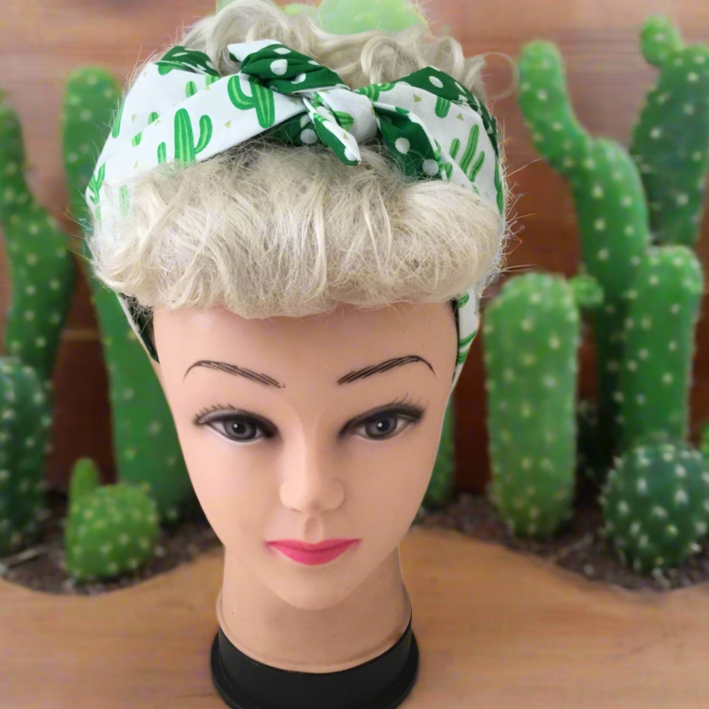 GREEN CACTUS 🌵 - vintage inspired do-rags