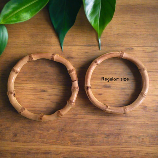 PLUS SIZE - Bamboo bangles - natural