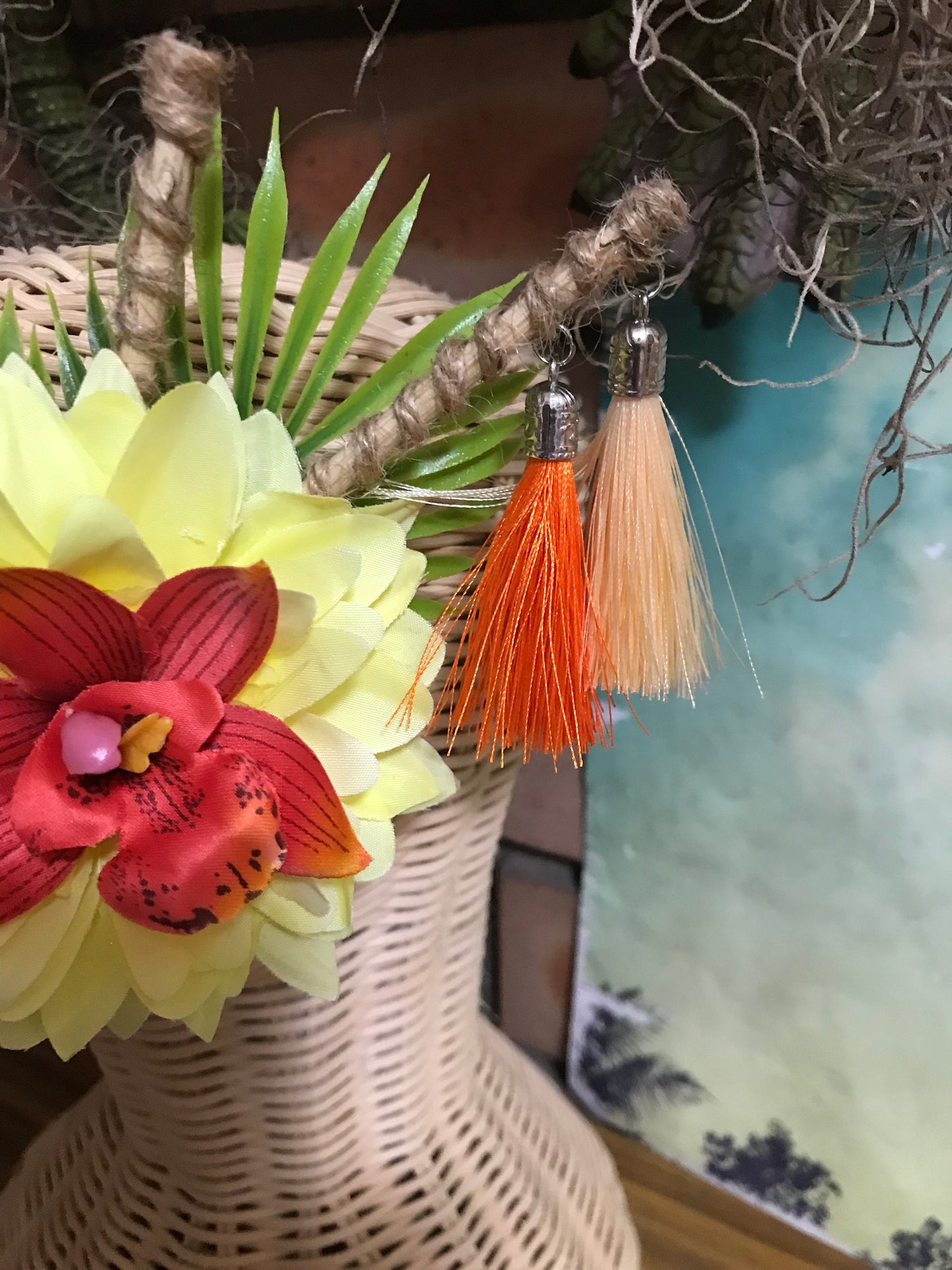 ALANI - tropical hair flower - yellow & orange