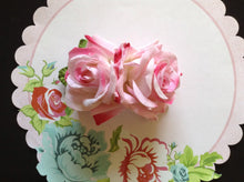 Load image into Gallery viewer, ROSIE - double velvet rose comb - Pink

