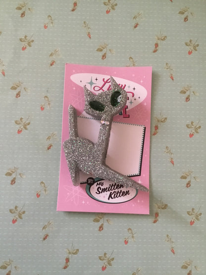 ATOMIC CAT - brooch large - various colours