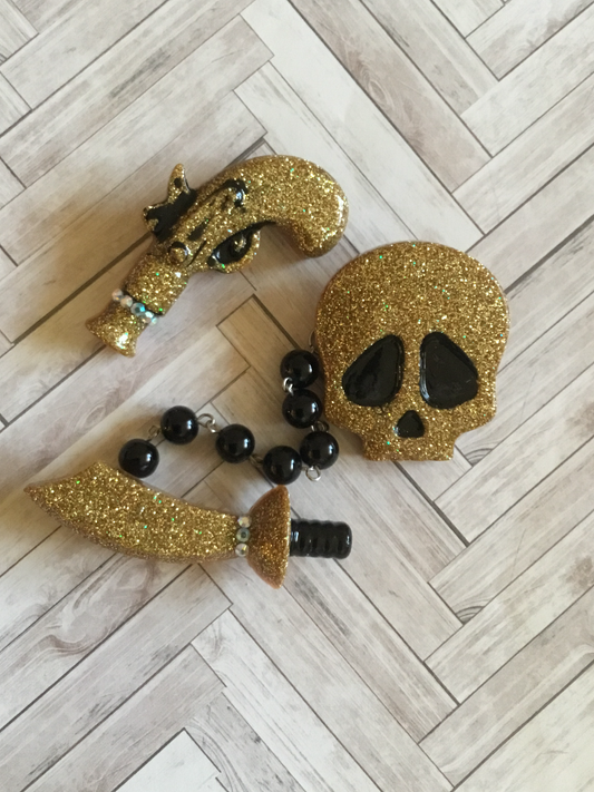 THE PIRATE LIFE - triple bespoke brooch set