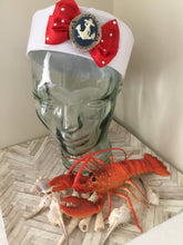 Load image into Gallery viewer, AHOY SAILOR ⚓️ doughboy sailor  hat - red bow
