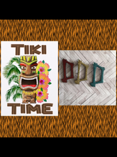 Load image into Gallery viewer, D - TIKI font initial brooch , exclusive design - various colours
