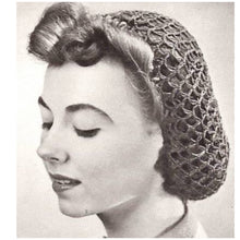 Load image into Gallery viewer, Vintage inspired hair snood - various colours
