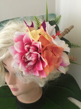 Load image into Gallery viewer, MALIA - large tropical cluster with bamboo - pink dahlia
