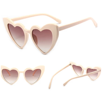 HEART sunglasses - BEIGE 400UV