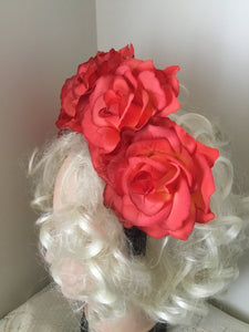 FRIDA - rose flowercrown  - Orange