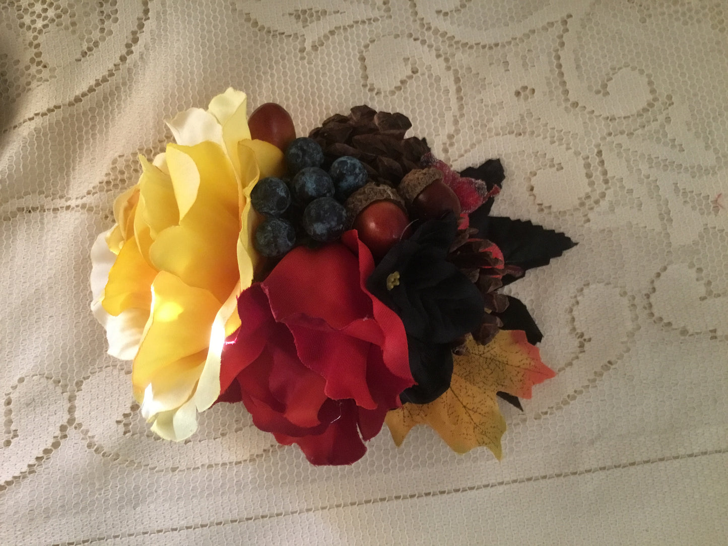 MAPLE - large autumn inspired hair flower cluster