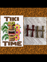Load image into Gallery viewer, H - TIKI font initial brooch , exclusive design -  various colours
