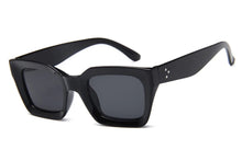Load image into Gallery viewer, Retro square frame sunglasses - BLACK
