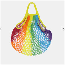 Load image into Gallery viewer, Rainbow / pride mesh shopping bag 🌈
