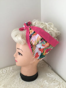 TROPICAL BIRDS - vintage inspired do-rags