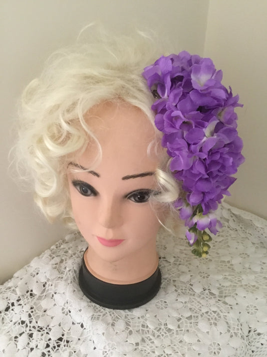 LOLA - cascading cluster hairpiece - PURPLE