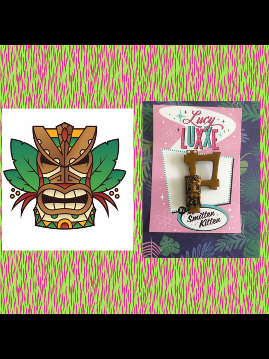 P - TIKI initial brooch exclusive design