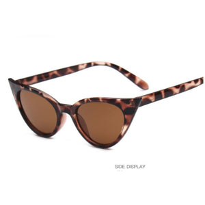 Leopard cat's eye sunglasses pointy tips