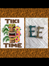 Load image into Gallery viewer, E - TIKI font initial brooch , exclusive design - various colours
