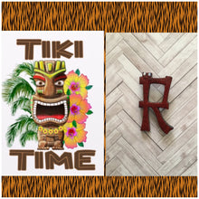 Load image into Gallery viewer, R - TIKI font initial brooch , exclusive design - various colours
