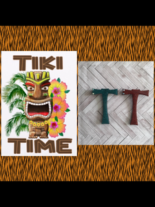 T - TIKI font initial brooch , exclusive design - various colours