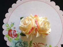 Load image into Gallery viewer, ROSIE - double velvet rose comb - Peach

