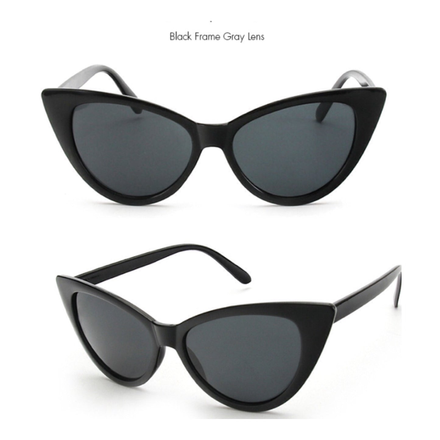 Black cat eye sunglasses