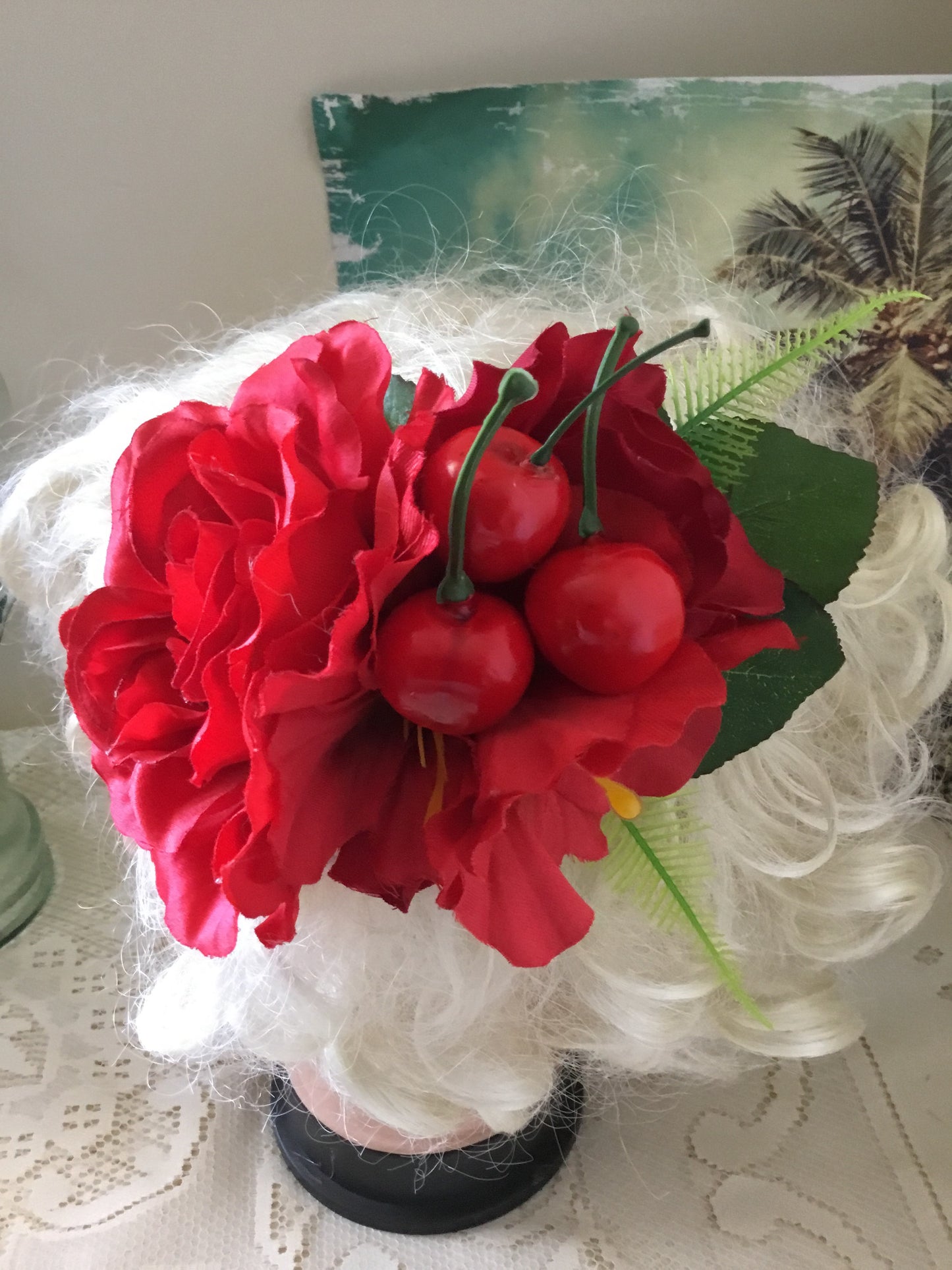 CHERRY - large hair flower cluster