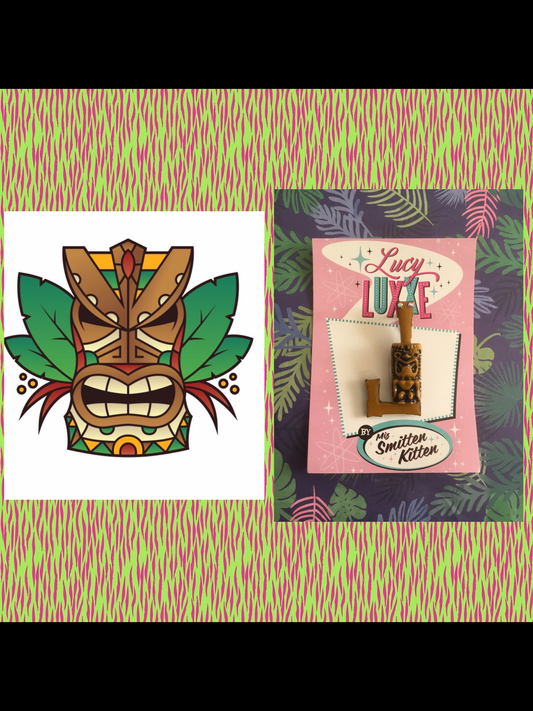 J - TIKI initial brooch exclusive design