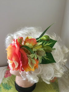 SUZETTE - tropical hairflower cluster with fruit slices