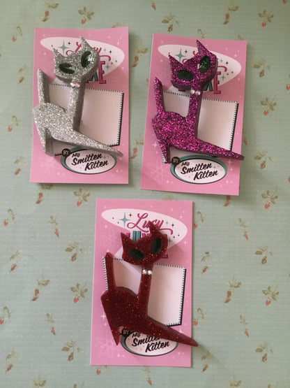 ATOMIC CAT - brooch large - various colours