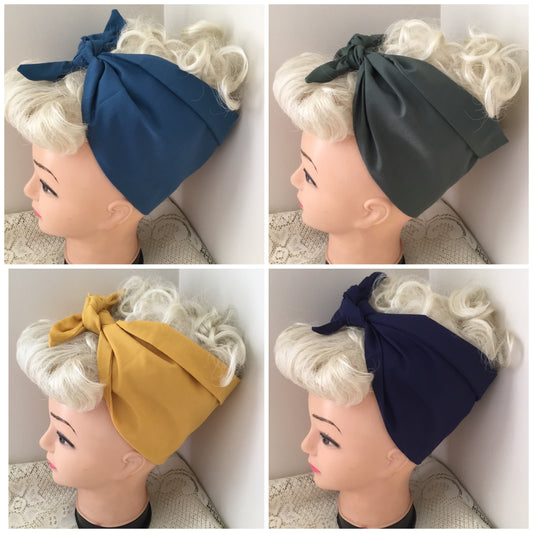 PLAIN - vintage inspired do-rags - various colours