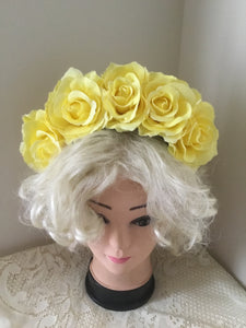 FRIDA - rose flowercrown  - Lemon