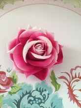Load image into Gallery viewer, Beautiful vintage inspired  velvet single rose clips - various colours
