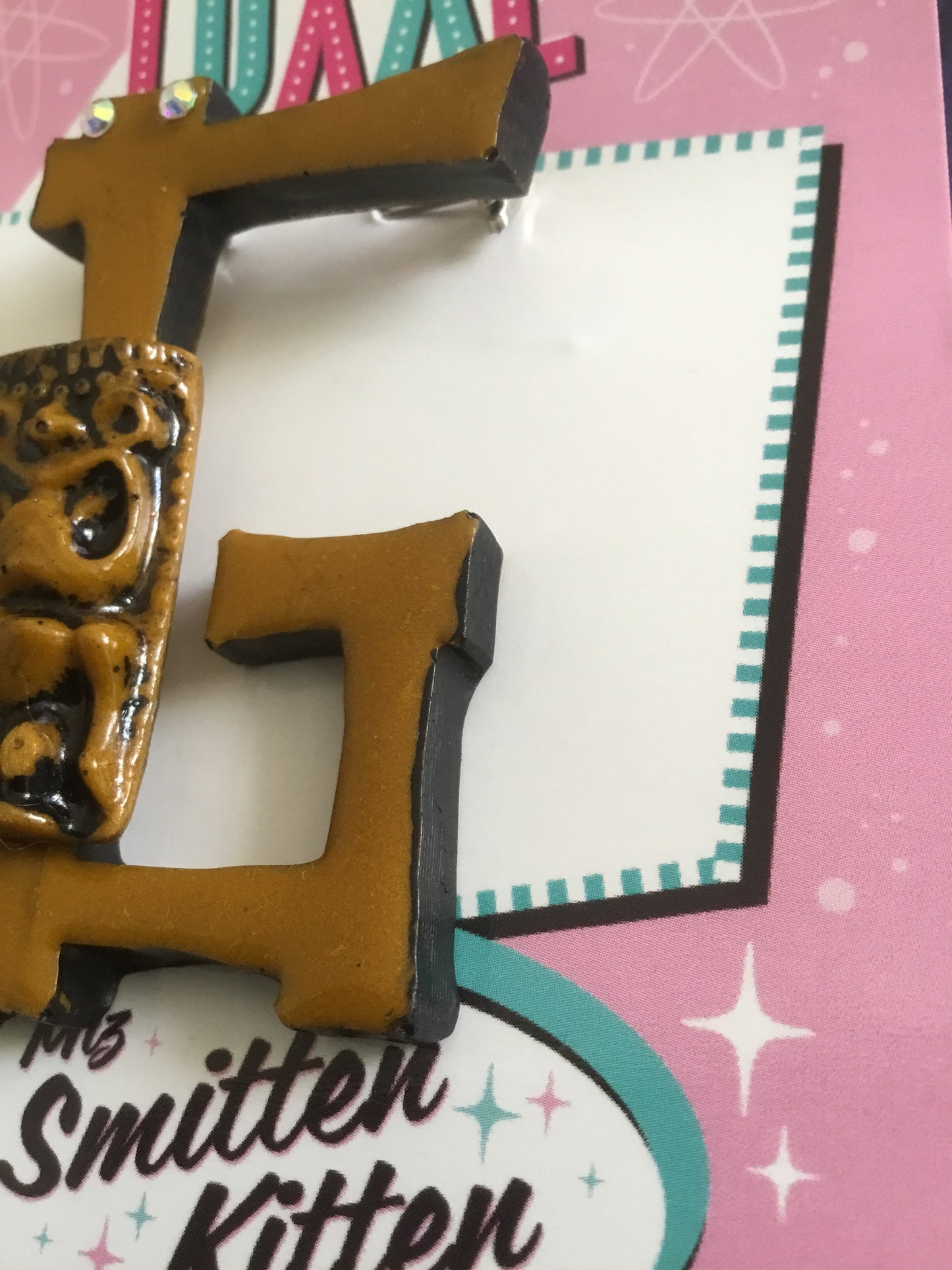 D - TIKI initial brooch exclusive design