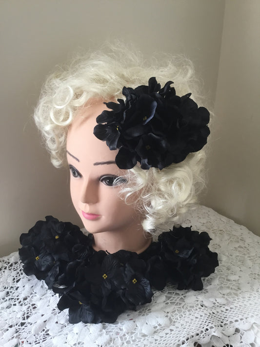 HELENA - hydrangea hairflower - Black