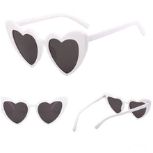 Load image into Gallery viewer, HEART sunglasses - WHITE 400UV
