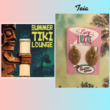 Load image into Gallery viewer, TEIA - Tiki lounge earrings - Gold glitter
