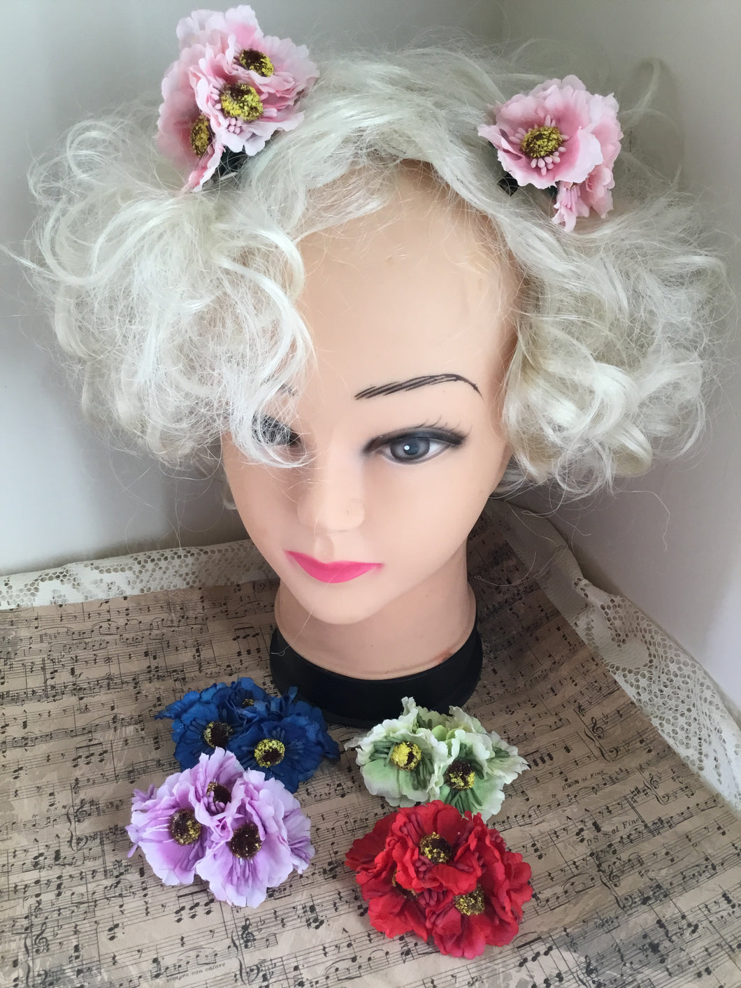 RITA - daisy cluster hair flowers - various colours