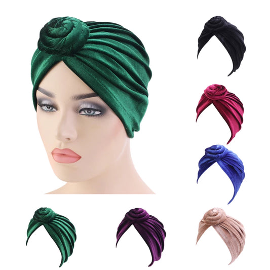 VIVIENNE - beautiful velvet knot tie turbans