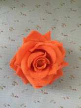 Load image into Gallery viewer, Big vintage inspired single rose hairflower - various colours
