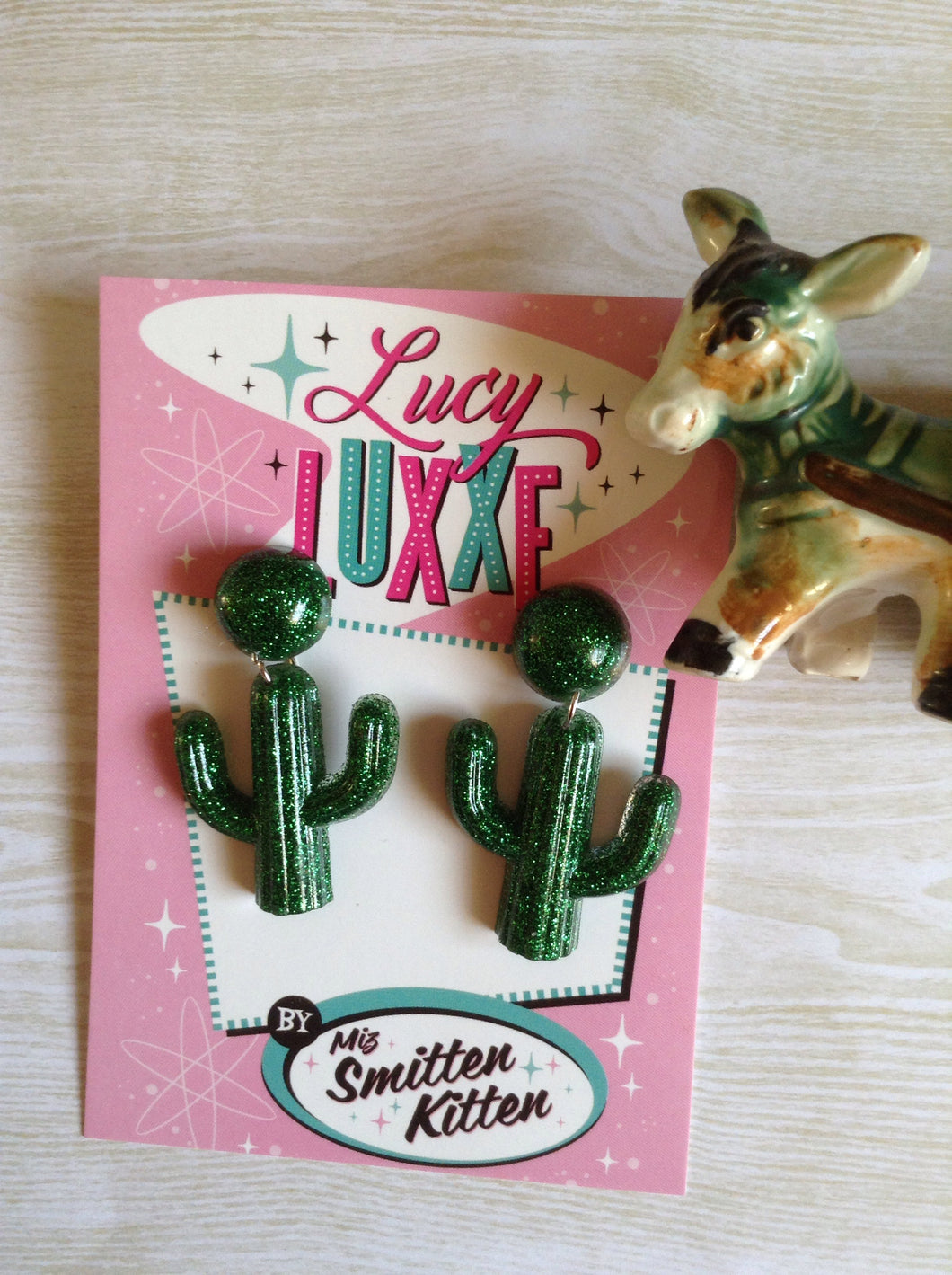 SOUTH OF THE BORDER - cactus 🌵earrings - green