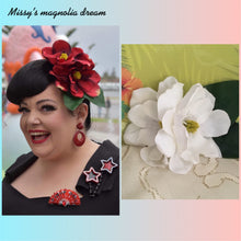 Load image into Gallery viewer, MISSY’S magnolia dream - double magnolia cluster hairflower - White

