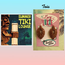 Load image into Gallery viewer, TEIA- Tiki lounge earrings - Bronze glitter
