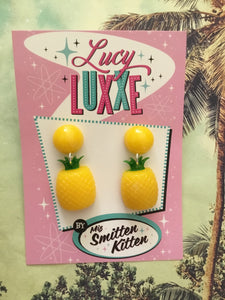 Fruity pineapple dome earrings 🍍